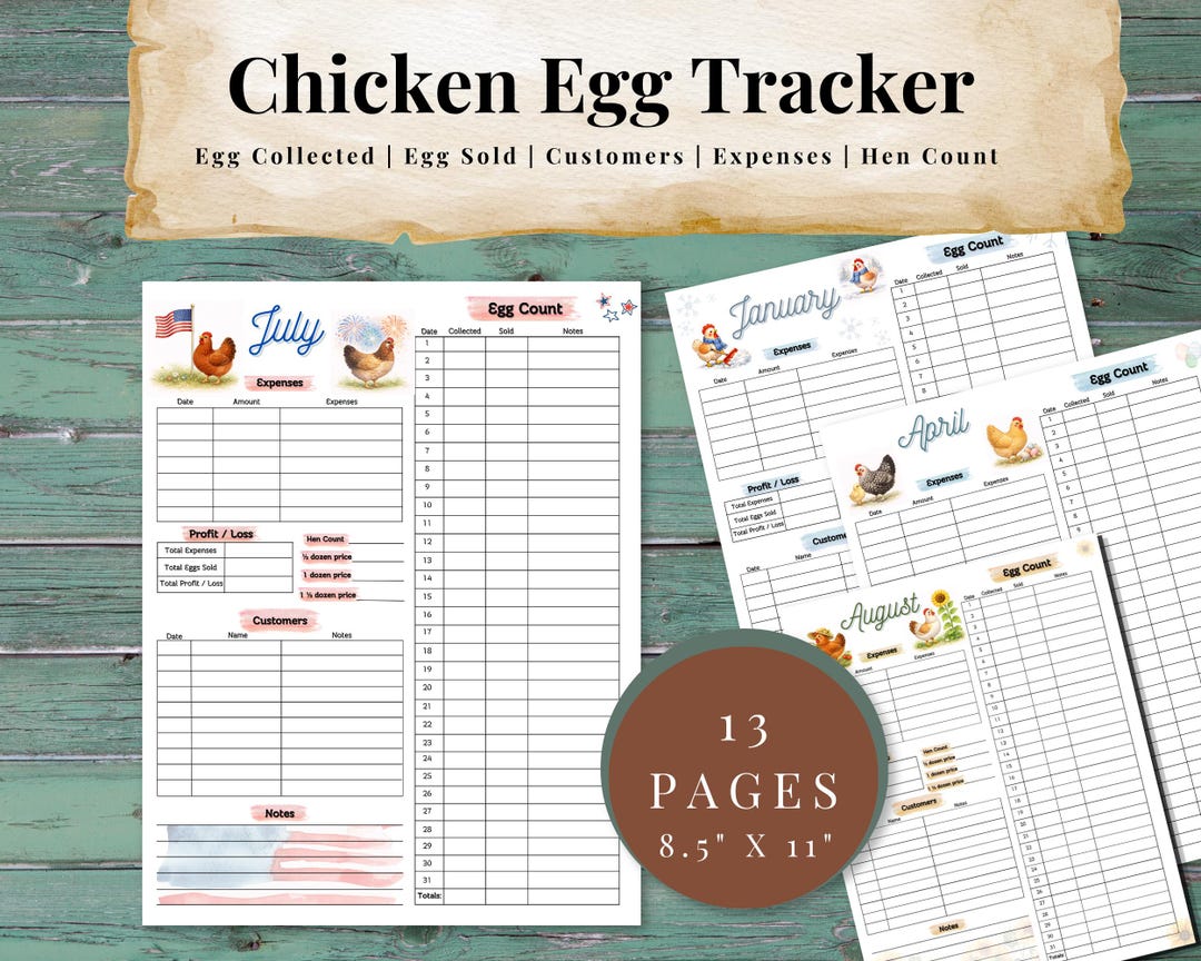 Chicken Egg Production Tracker, Chicken Egg Sales Tracker, Chicken ...