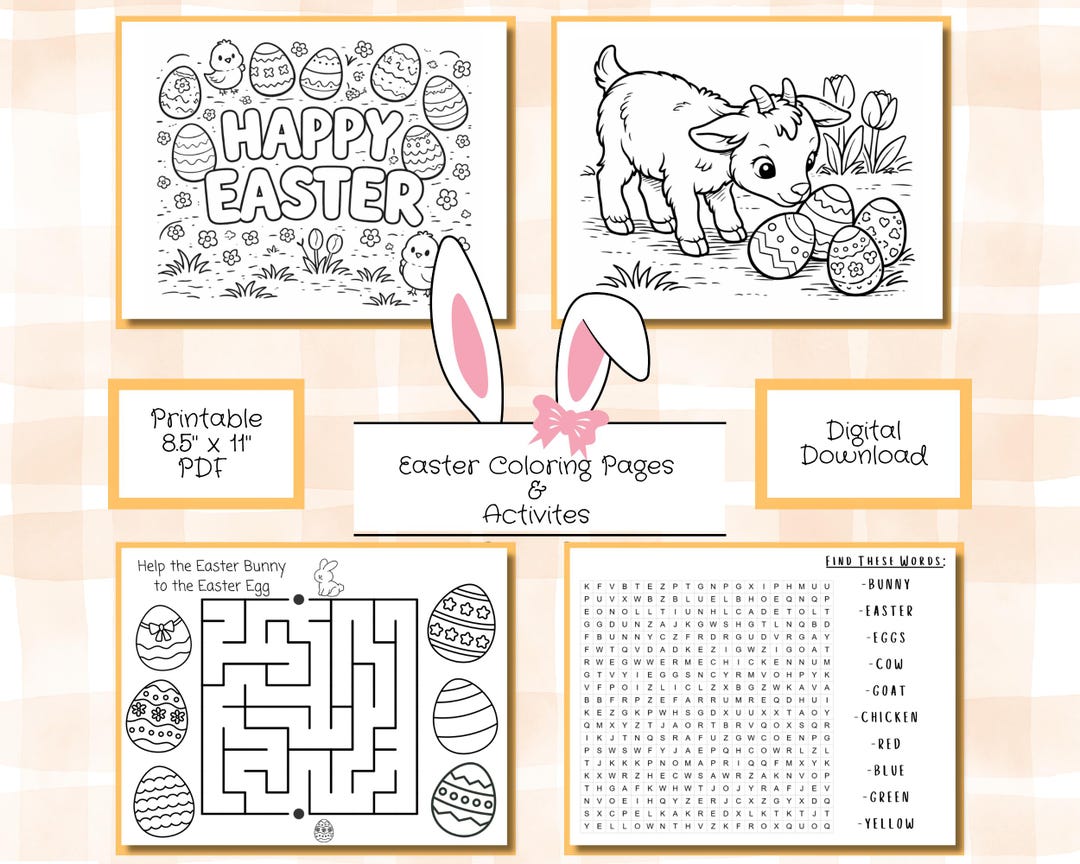 Easter Coloring & Activity Book | Easter Pages for Kids | Easter ...