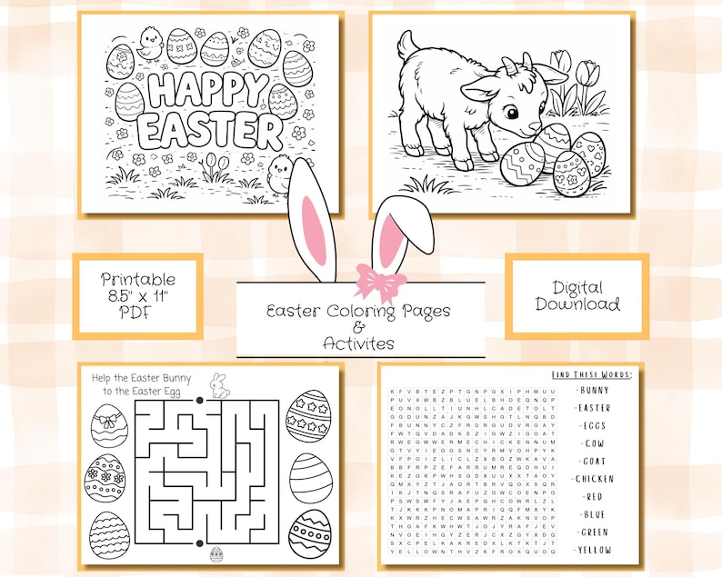 Easter Coloring & Activity Book | Easter Pages for Kids | Easter ...