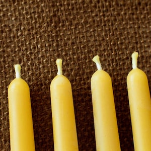 12 100% Pure Beeswax Taper Candles set of 12 image 3