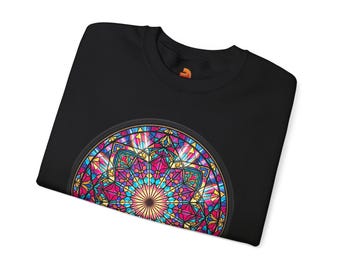 Persia Stained Glass Mandala Sweatshirt | Persian Mosaic Crewneck