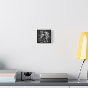 Mohammad Reza Pahlavi Portrait Matte Canvas, Stretched Wall Art | Black and White Historical Collage image 7