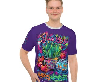 Nowruz Haft-Seen Illustration T-Shirt | Happy Nowruz All-Over Print