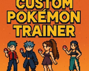Anpassat Pokémon-tränarporträtt • Pixel Art Sprite • Personlig karaktär
