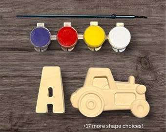 DIY Plaster Painting Kit – Letters, Dinosaurs, Vehicles, Flowers | Party Favor, Fun Craft