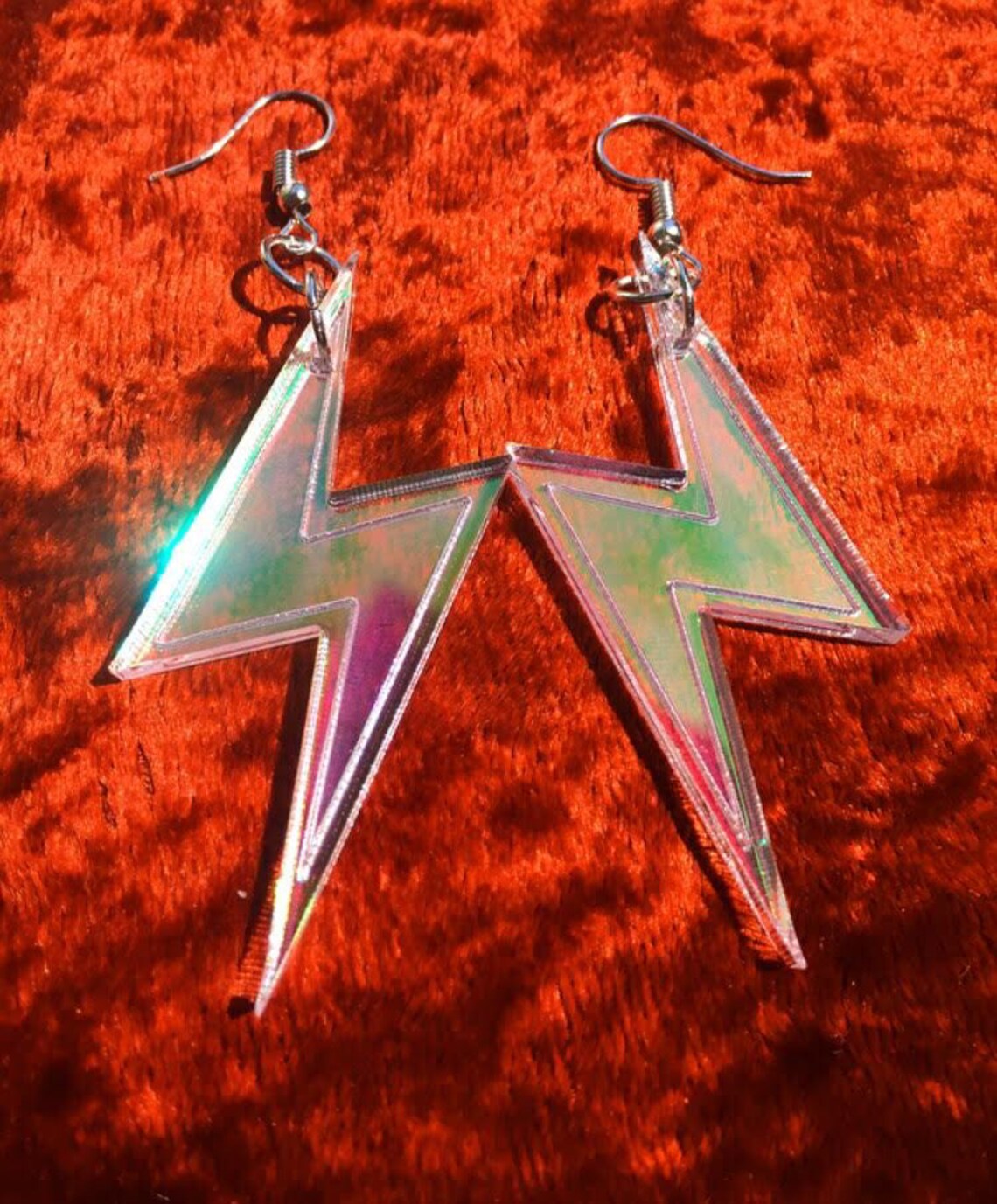 Lightning Bolts Storm Weather Jem Emoji Lasercut Iridescent Etsy