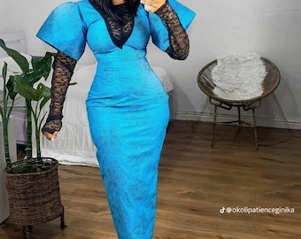 African Damask Boubou: Nigerian Kaftan Maxi Dress, Danshiki, Jalabia, wedding dress, rich Aunty vibes