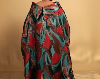 African Damask Boubou: Nigerian Kaftan Maxi Dress, Danshiki, Jalabia, wedding dress, rich Aunty vibes