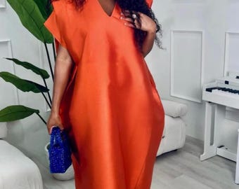 African mikado Boubou: Nigerian Kaftan Maxi Dress, Danshiki, Jalabia, wedding dress, rich Aunty vibes, bubu dress