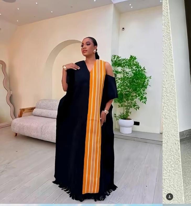 black and gold ankara dress Ankara Fashion Graphics, royal blue gold, African dress, black woman S –  MUJKA CLIPARTS main image 1