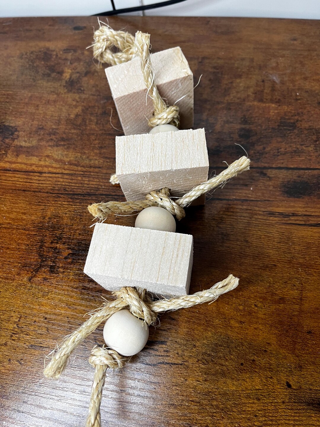 Balsa Squares on Sisal Rope - Etsy