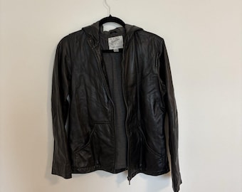 Vintage Jacqueline Ferrari Jacket Womens M Black Genuine Leather Lambskin Y2K