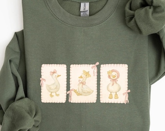 Silly Goose Stamps, Cute Goose, Funny T-shirt,  Cottage Core, Cute Shirt, Funny Shirt, Aesthetic Shirt, Gift for Her