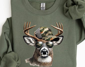 Hunting Season Cool Deer Hunting Sweatshirt, Bigfoot Hoodie, Hunting Lover Shirt, Deer Horn, Deer Hunting Nature Shirt, Gift For Hunter