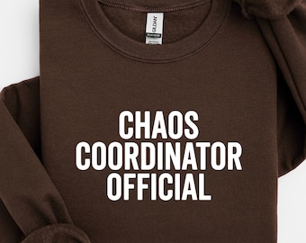 Chaos Coordinater offizielles Shirt, trendiges Mama Shirt, Mama Leben T-Shirt, übergroßes Grafik Mama T-Shirt, cooles Mama Club Shirt, Muttertagsgeschenk