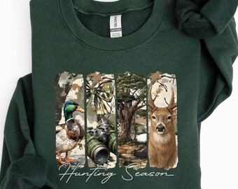 Hunting Season Sweatshirt, Hunting Season Hoodie, Hunting Lover Shirt, Deer Horn, Deer Hunting, Duck Hunt, Nature Shirt, Gift For Hunters