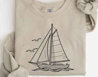 Sailing T-shirt, Sailboat Tee, Ocean Lover Shirt, Nautical Clothing, Sailing Enthusiast, Gift for Sailors.