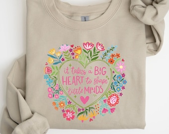 Floral Teacher Sweatshirt, Cute Teacher Sweatshirt, Teacher Appreciation Gift, Back To School,Teacher Hoodie,School Shirt,Teacher sweatshirt