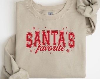Weihnachten Santas Lieblings-Sweatshirt, Weihnachts-Shirts, Weihnachtszeit, Weihnachtssweatshirts, Weihnachtsgeschenke, Rundhalsausschnitt