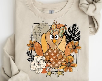 Thanksgiving Floral Sweatshirt, Fall Thanksgiving Shirts, Thankful Season, Thanksgiving Sweatshirts, Floral Turkey Thankful Gifts,Crewneck