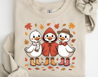 Thanksgiving Cute Goose Sweatshirt, Fall Thanksgiving Shirts, Thankful Season, Thanksgiving Sweatshirts, Goose Thankful Gifts,Crewneck