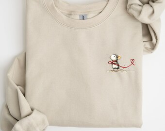 Weihnachten niedlichen Mäuse Sweatshirt, Ornament Shirts, Tierliebhaber, Weihnachtszeit, niedliche Sweatshirts, Weihnachtsplätzchen Geschenke, Rundhalsausschnitt