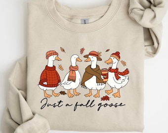 Thanksgiving Lovely Goose Sweatshirt,Fall Thanksgiving Shirts,Thankful Season, Thanksgiving Sweatshirts,Animal Lover Thankful Gifts,Crewneck