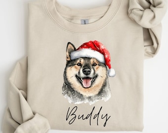 Kundenspezifisches Santa Paws-Weihnachtshundet-shirt, 60 Hunderassen im festlichen Santa Hat-Sweatshirt, Hunde-Liebhaber-Shirt, lustiger Weihnachtsgeschenk Hoodie