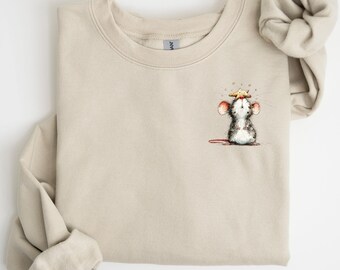 Weihnachten süßes Mäuschen Sweatshirt, Ornament Shirts, Tierliebhaber, Weihnachtssweatshirts, Weihnachtsplätzchen Geschenke, Rundhalsausschnitt
