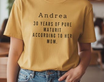 30歳の誕生日Tシャツ – お母さんが語る30年間の成熟