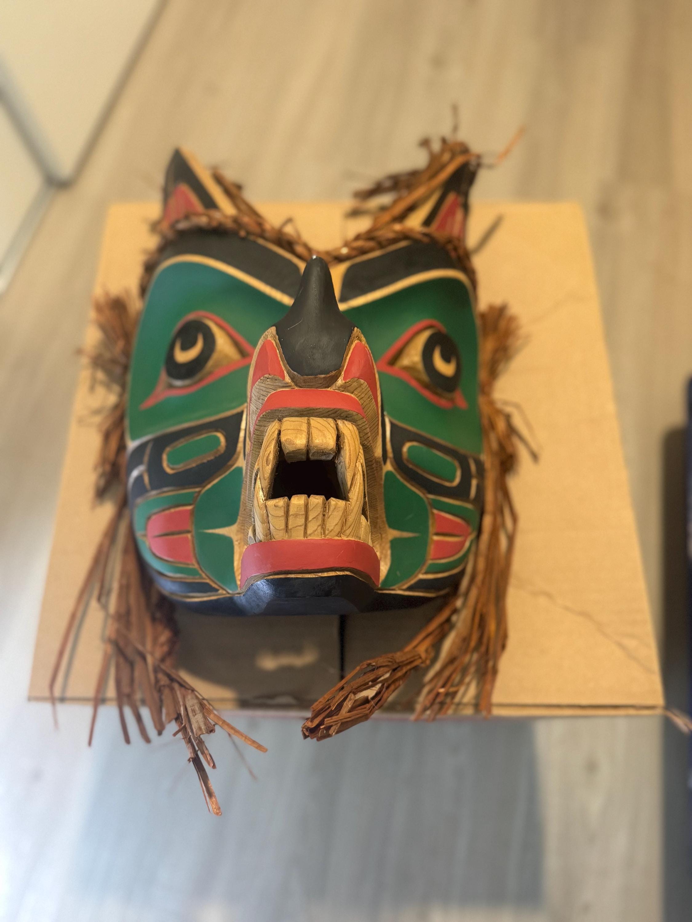 Kwakiutl Mask Oscar Ozzie Matilpi 木製 マスク Pacific Northwest Coast Kwakiutl Hand-carved Chief's “dzunukwa