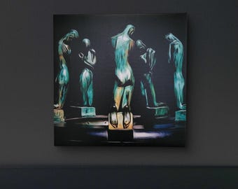 12x12 Canvas Photo Print - Kneel Together