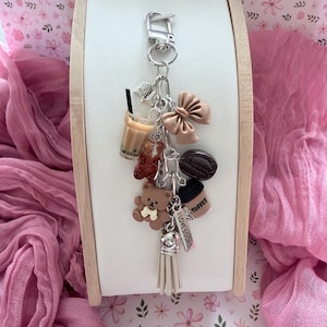 Beige Coffee Kindle Charm, Fantasy  Kindle Charm, Bookish E-reader Accessory, Kindle Charm Chain, Customized Bookish Gifts, Kindle Keychain