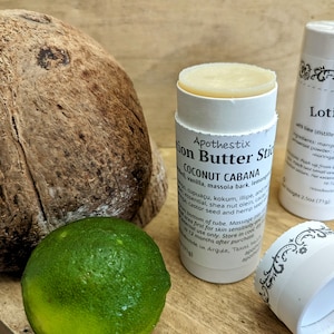 Solid Lotion Stick - Lotion Bar - Dry Skin - Wax Free - Natural Body Butter Balm - Push Up Tube - Eco Friendly - Choose a Scent