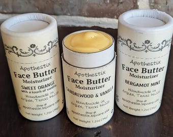 Face Moisturizer Solid Stick, Natural Anti-Aging & Blemish Balm, Eco-Friendly, Choose A Scent Or Unscented