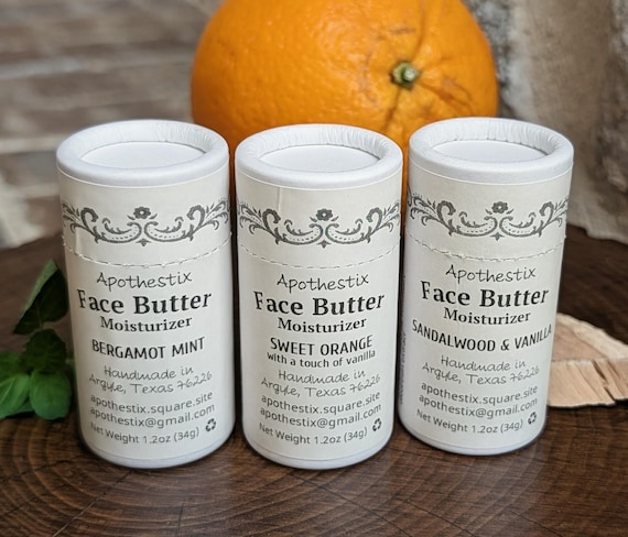 Face Moisturizer Solid Stick, Natural Anti-Aging & Blemish Balm, Eco-Friendly, Choose A Scent Or Unscented