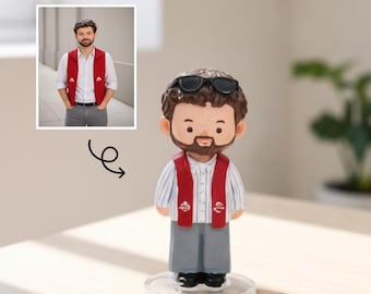 Custom Resin Figurine from Photo, Personalized 3D Printed Mini Statue, Custom Cake Topper, Custom Portrait Doll