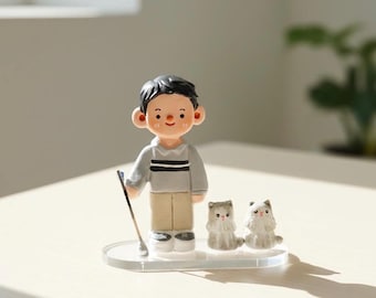 Adding pet to clay figurine