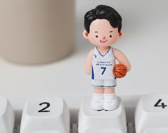 Tecla deportiva personalizada Dolly, tecla artesanal personalizada para Cherry MX, regalo para gamers, regalo para él