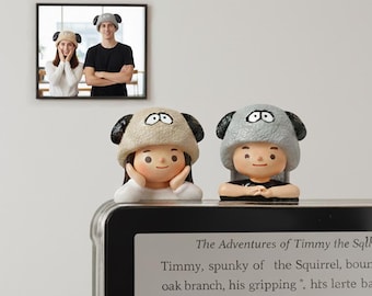 Personalisierte Paar Hipper, handgemachter Harz Hipper, individuelle hängende Figur, süßer Monitor Kindle Dekor Geschenk, Autozubehör, Valentinstag Geschenk