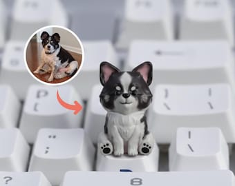 Custom Pet Keycap, Handmade Resin Keycap for Mechanical Keyboards, Artisan Keycap for MX Cherry Switch, Gift for Pet Lovers, Valentine Gift