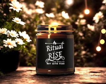 Bougie de soja Ritual Rise | Pot vintage en ambre parfumé Old World Magic