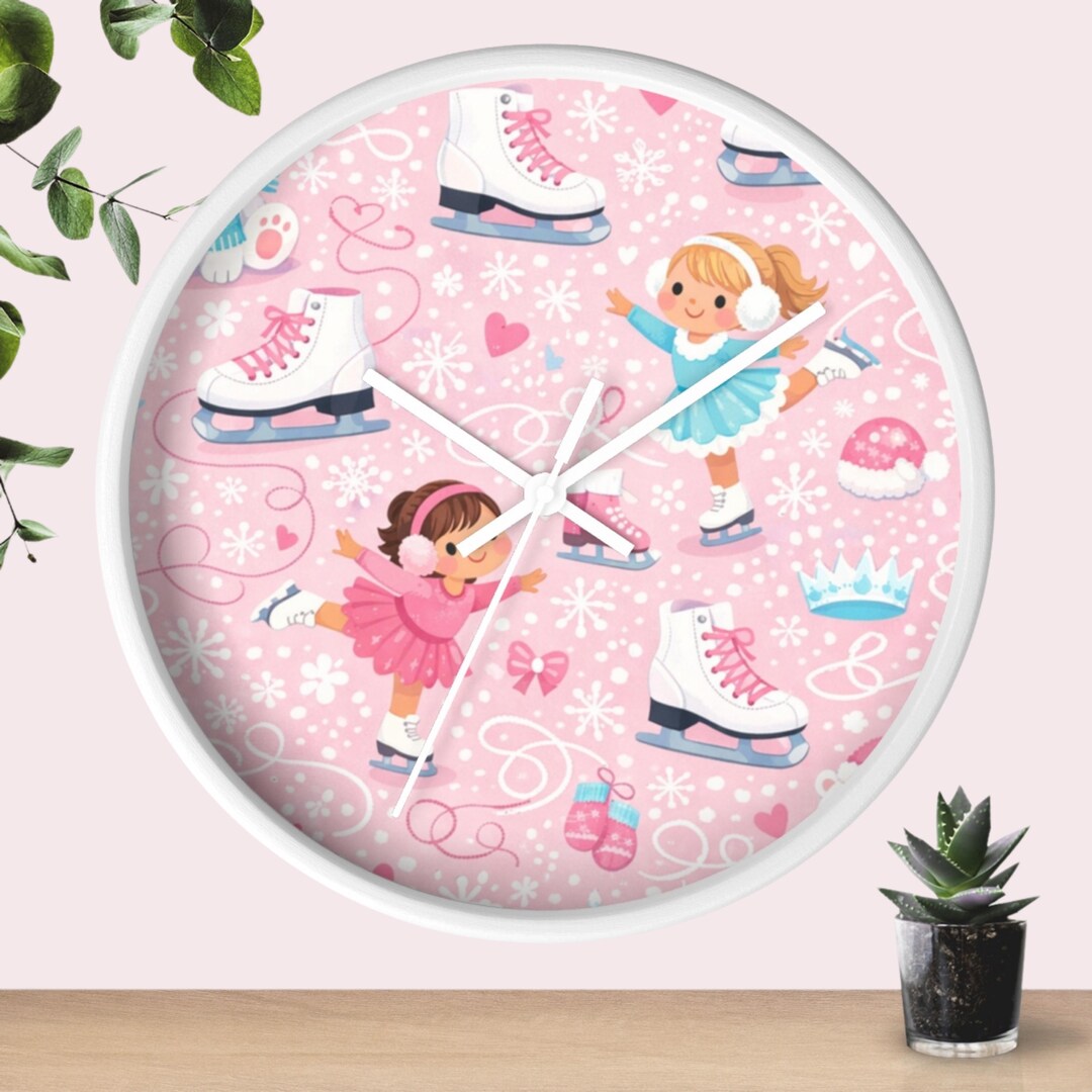Figure Skating Girls Wall Clock | Kids Room Decor - Etsy