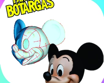 Mickey Mouse head template to be made in foam, mascot style