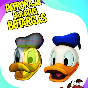 Plantilla Cabeza Donald Duck para fabricar en foam, estilo Botarga