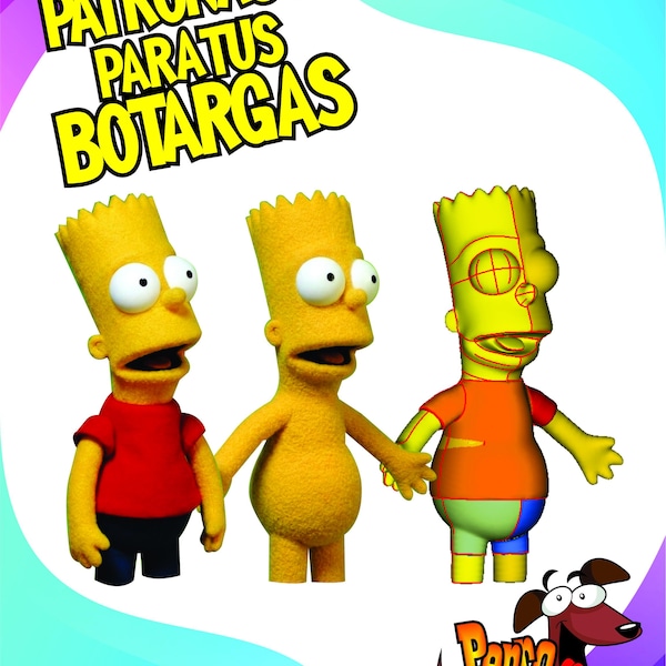 Bart Simpson template for making in foam, Theatrical Puppet