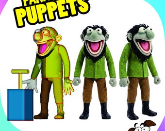 Modello di pupazzo di Crazy Harry da realizzare in schiuma, Muppet