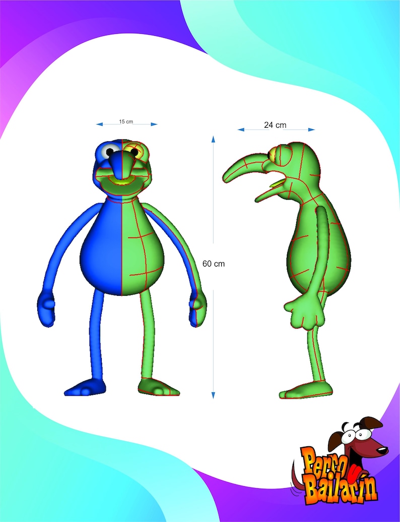 Gonzo Puppet Template to Be Made in Foam, Muppet - Etsy