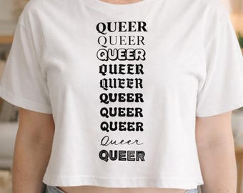 Queer Crop Top - Grafik Pride Croptop - Gay Tee