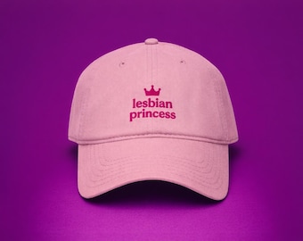 Lesbian Princess Baseball Cap, Femme Lesbian Pride Hat, WLW Gift for Her